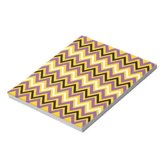 Bloc-note Motif Chevron jaune et violet (Tourné)