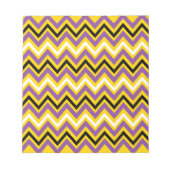 Bloc-note Motif Chevron jaune et violet (Devant)