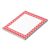 Bloc-note Motif Chevron rouge et blanc (Tourné)