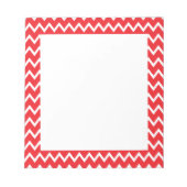 Bloc-note Motif Chevron rouge et blanc (Devant)