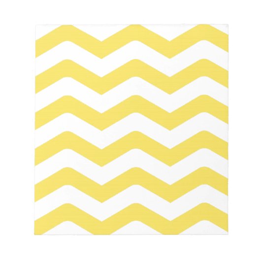 Bloc-note Motif Chevron Serré Jaune (Devant)