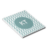 Bloc-note Motif Chevron ZigZag dans Mint Green (Incliné)