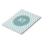 Bloc-note Motif Chevron ZigZag dans Mint Green (Tourné)