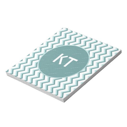 Bloc-note Motif Chevron ZigZag dans Mint Green (Tourné)