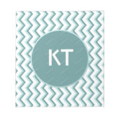 Bloc-note Motif Chevron ZigZag dans Mint Green (Devant)