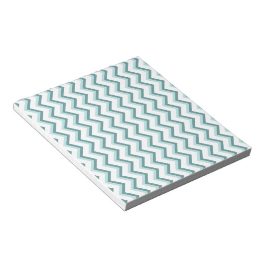 Bloc-note Motif Chevron ZigZag dans Mint Green (Incliné)