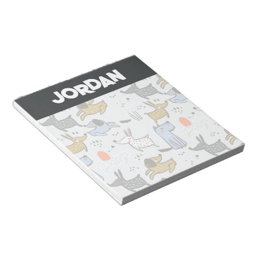 Bloc-note Motif chien mignon Doodle (Incliné)