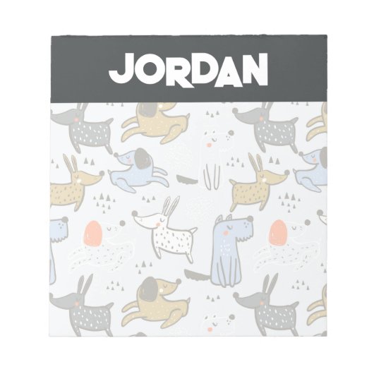 Bloc-note Motif chien mignon Doodle (Devant)