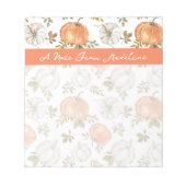 Bloc-note Motif Citrouille d'aquarelle d'automne (Devant)