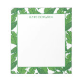 Bloc-note Motif classique à feuille de banane (Devant)