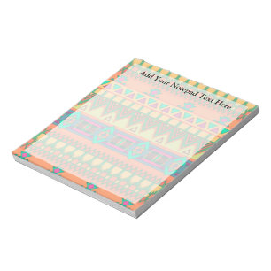 Bloc-note Motif coloré de la tribu Aztec Ikat de Chevron Zi
