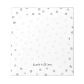 Bloc-note Motif Confetti blanc gris (Devant)