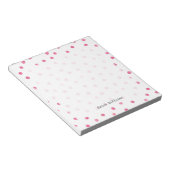 Bloc-note Motif Confetti blanc rose (Incliné)