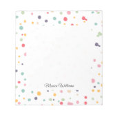 Bloc-note Motif Confetti coloré mignon (Devant)