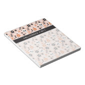 Bloc-note Motif crâne de fleurs (Incliné)