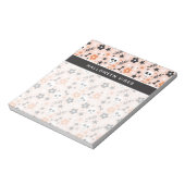 Bloc-note Motif crâne de fleurs (Tourné)