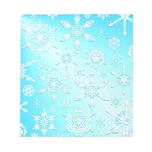 Bloc-note Motif Crystal Snowflakes (Devant)