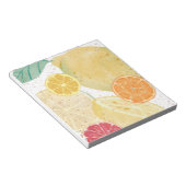Bloc-note Motif d'agrumes d'été citron orange et pamplemouss (Incliné)