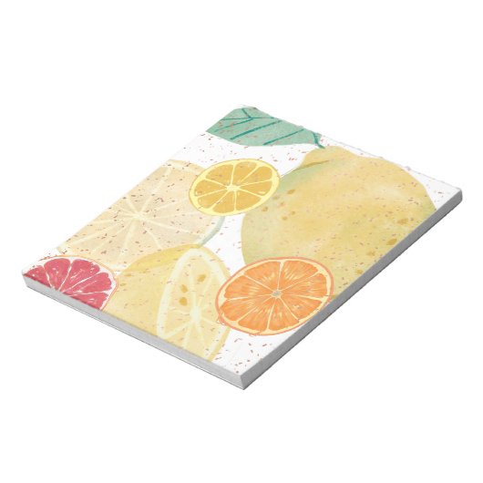 Bloc-note Motif d'agrumes d'été citron orange et pamplemouss (Tourné)