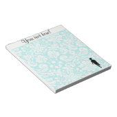 Bloc-note Motif Damas ; Fille en course (Incliné)