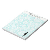 Bloc-note Motif Damas ; Fille en course (Tourné)