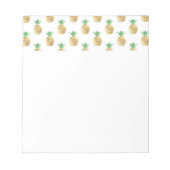 Bloc-note Motif d'ananas Tropical Hawaiian Gold Foil (Devant)