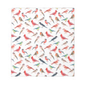 Bloc-note Motif d'aquarelle brillant. Oiseaux (Devant)