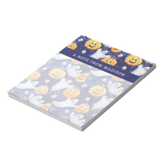 Bloc-note Motif d'aquarelle Halloween (Tourné)