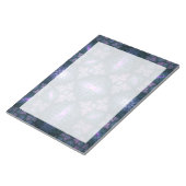 Bloc-note motif d'art fractal 3D Turquoise violet rose (Incliné)