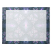 Bloc-note motif d'art fractal 3D Turquoise violet rose (Devant)