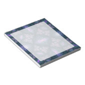 Bloc-note motif d'art fractal 3D Turquoise violet rose (Incliné)