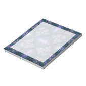 Bloc-note motif d'art fractal 3D Turquoise violet rose (Tourné)