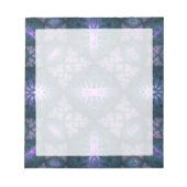 Bloc-note motif d'art fractal 3D Turquoise violet rose (Devant)
