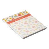 Bloc-note Motif d'automne feuille colorée (Incliné)