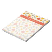 Bloc-note Motif d'automne feuille colorée (Tourné)