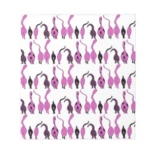 Bloc-note Motif de boutons de chats violets
