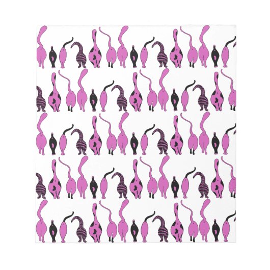 Bloc-note Motif de boutons de chats violets (Devant)