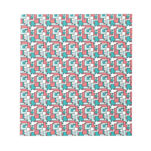 Bloc-note Motif de briques rétro (Devant)