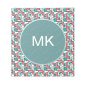 Bloc-note Motif de briques rétro (Devant)