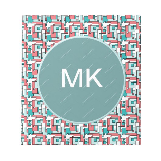 Bloc-note Motif de briques rétro (Devant)