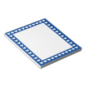 Bloc-note Motif de cadre Coeur Bleu (Incliné)