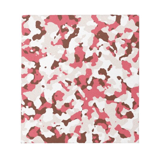 Bloc-note Motif de camouflage rouge (Devant)