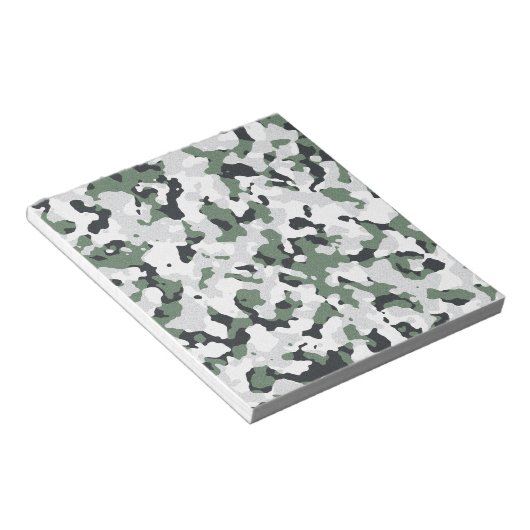 Bloc-note Motif de camouflage vert (Incliné)