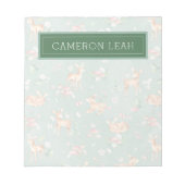 Bloc-note Motif de cerfs à l'aquarelle (Devant)