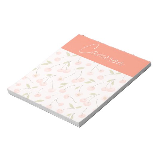 Bloc-note Motif de cerise aquarelle (Tourné)