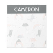 Bloc-note Motif de chats à plume (Devant)