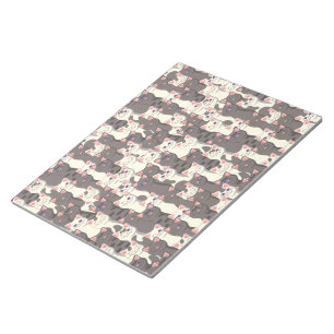 Bloc-note Motif de chats blancs et gris