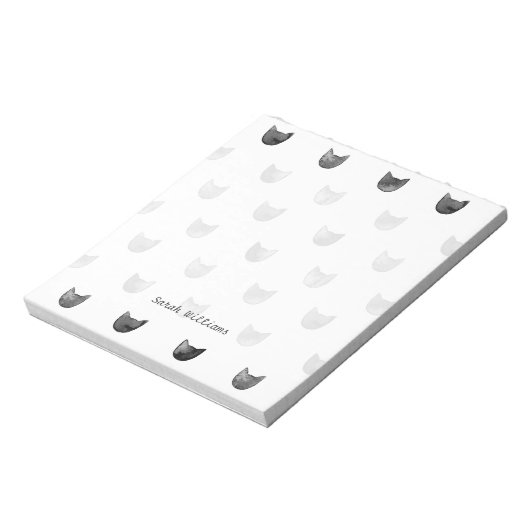Bloc-note Motif de chats chic noir et blanc (Tourné)