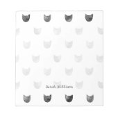 Bloc-note Motif de chats chic noir et blanc (Devant)