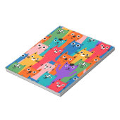 Bloc-note Motif de chats colorés (Tourné)